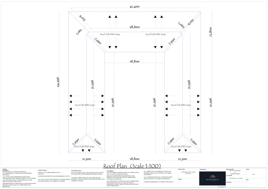 Preview of Ndalani primary & junior roof plan