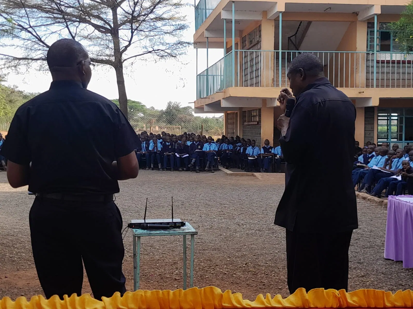 The speakers share their message with the students.