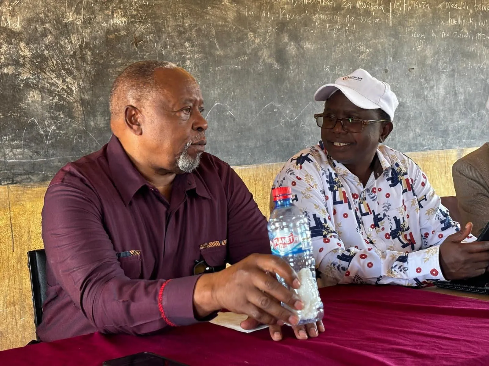 Former pupils reconnect with one another at the school.