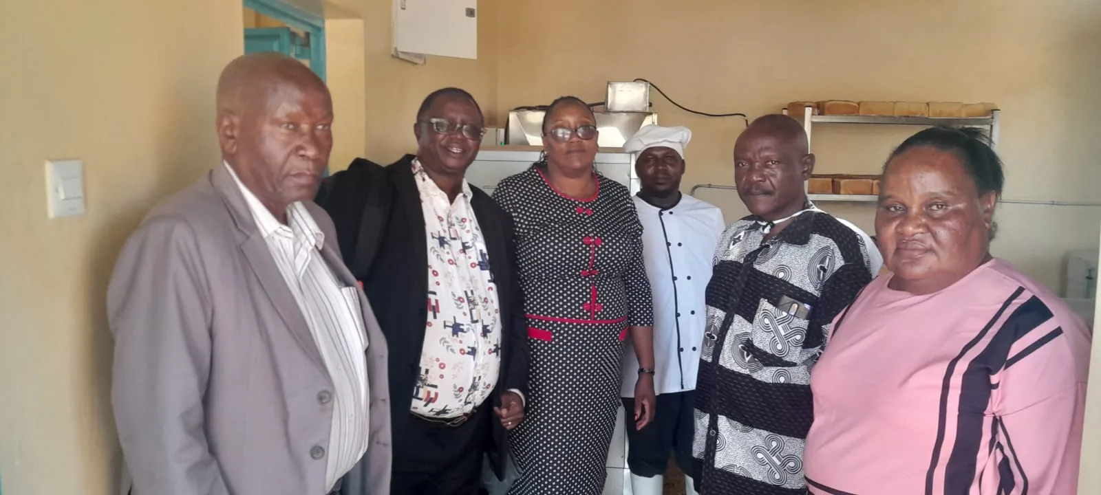 NPSAA representatives and the principal during the school visit.